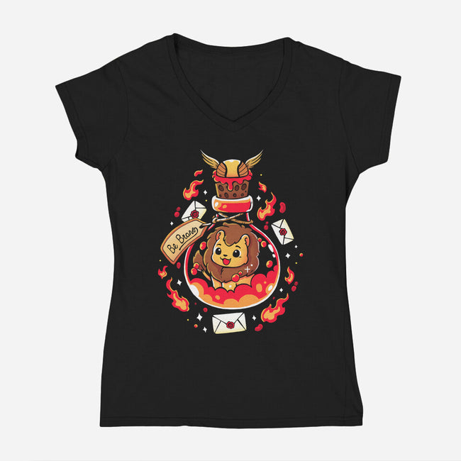 Brave Potion-Womens-V-Neck-Tee-Vallina84