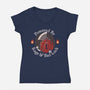 Rage And Bad Luck-Womens-V-Neck-Tee-rarpoint