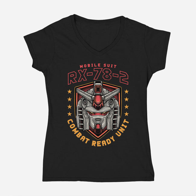 Combat Ready Unit-Womens-V-Neck-Tee-glitchygorilla
