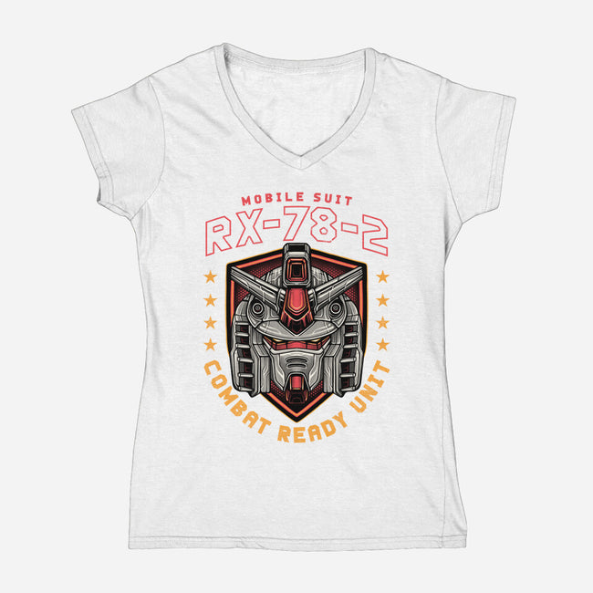 Combat Ready Unit-Womens-V-Neck-Tee-glitchygorilla
