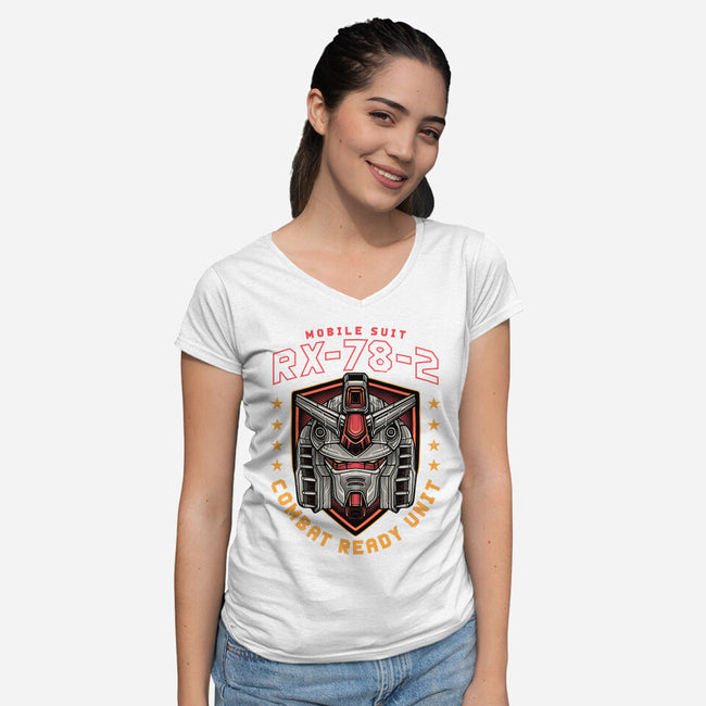 Combat Ready Unit-Womens-V-Neck-Tee-glitchygorilla