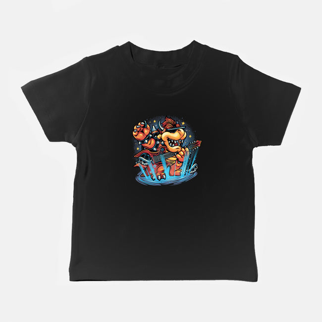 Rock The Mushroom Kingdom-Baby-Basic-Tee-glitchygorilla