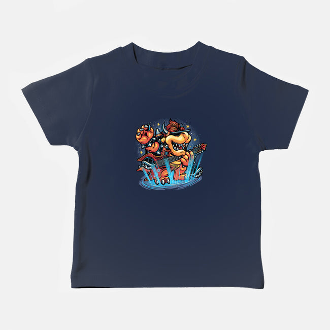 Rock The Mushroom Kingdom-Baby-Basic-Tee-glitchygorilla