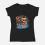 Rock The Mushroom Kingdom-Womens-V-Neck-Tee-glitchygorilla