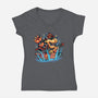 Rock The Mushroom Kingdom-Womens-V-Neck-Tee-glitchygorilla