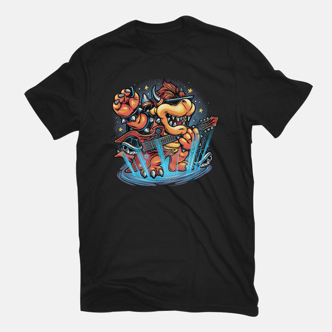 Rock The Mushroom Kingdom-Mens-Basic-Tee-glitchygorilla