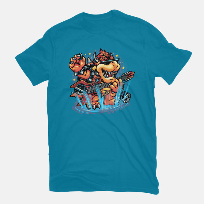 Rock The Mushroom Kingdom-Mens-Basic-Tee-glitchygorilla