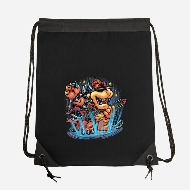 Rock The Mushroom Kingdom-None-Drawstring-Bag-glitchygorilla