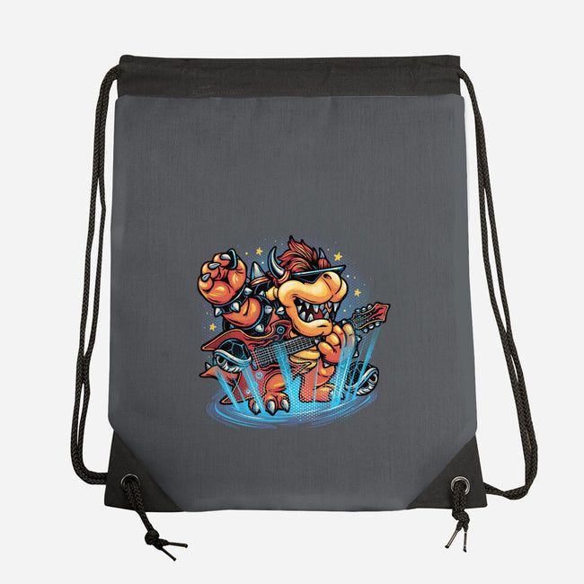 Rock The Mushroom Kingdom-None-Drawstring-Bag-glitchygorilla
