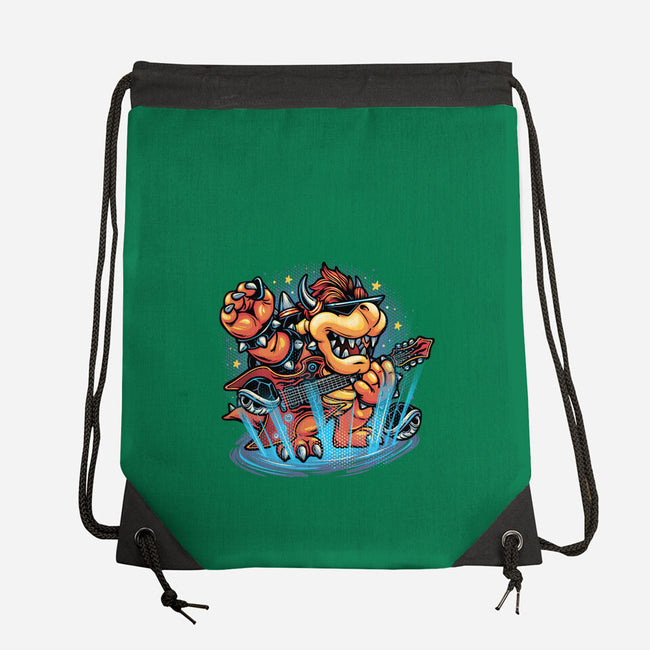 Rock The Mushroom Kingdom-None-Drawstring-Bag-glitchygorilla