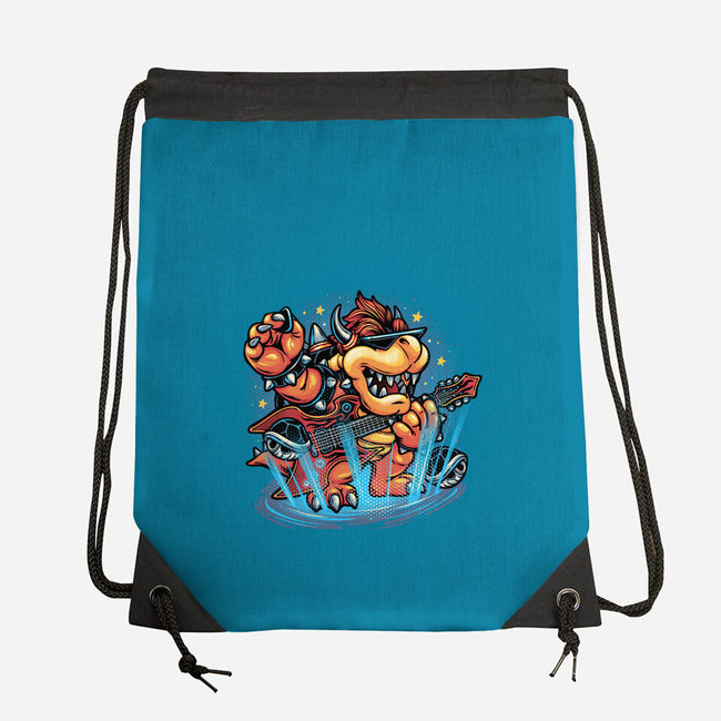 Rock The Mushroom Kingdom-None-Drawstring-Bag-glitchygorilla