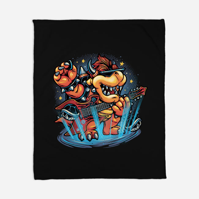Rock The Mushroom Kingdom-None-Fleece-Blanket-glitchygorilla