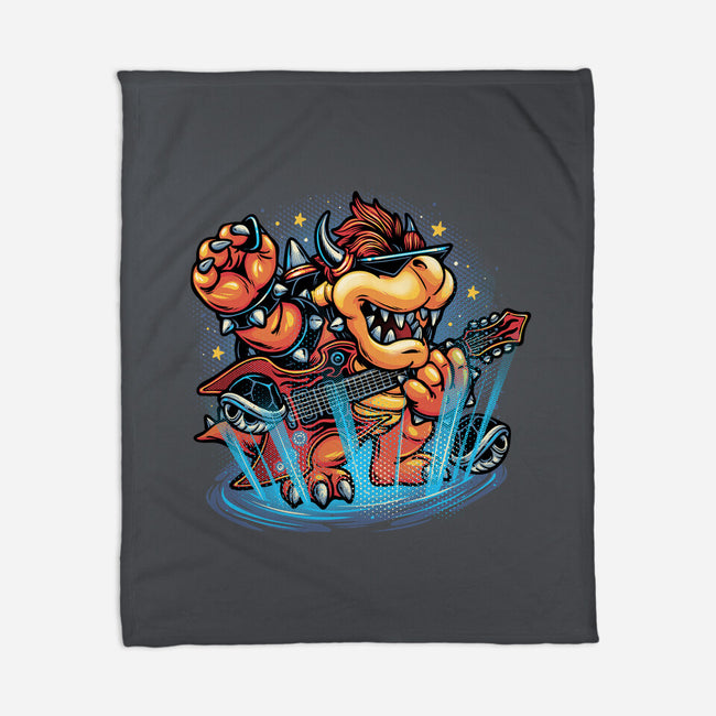 Rock The Mushroom Kingdom-None-Fleece-Blanket-glitchygorilla