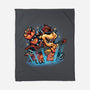 Rock The Mushroom Kingdom-None-Fleece-Blanket-glitchygorilla