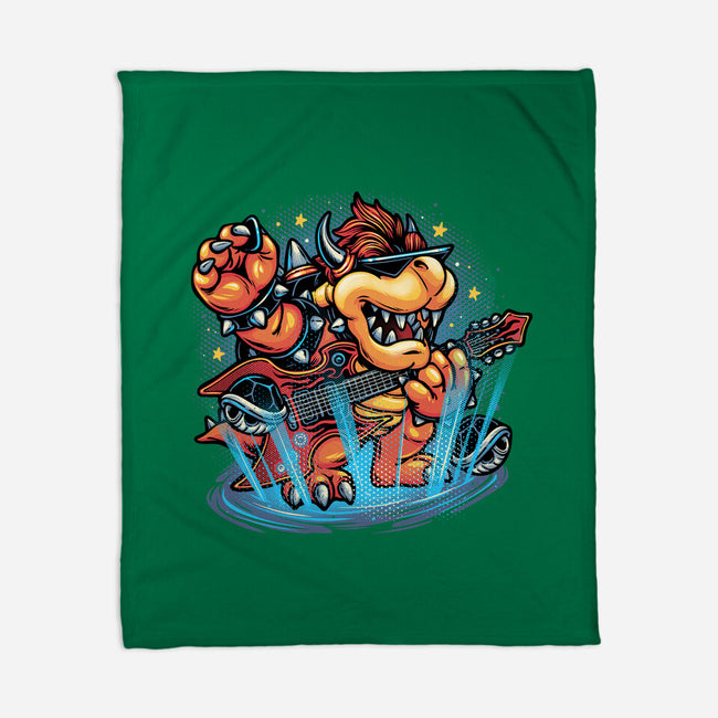 Rock The Mushroom Kingdom-None-Fleece-Blanket-glitchygorilla