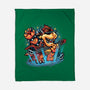 Rock The Mushroom Kingdom-None-Fleece-Blanket-glitchygorilla