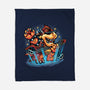Rock The Mushroom Kingdom-None-Fleece-Blanket-glitchygorilla
