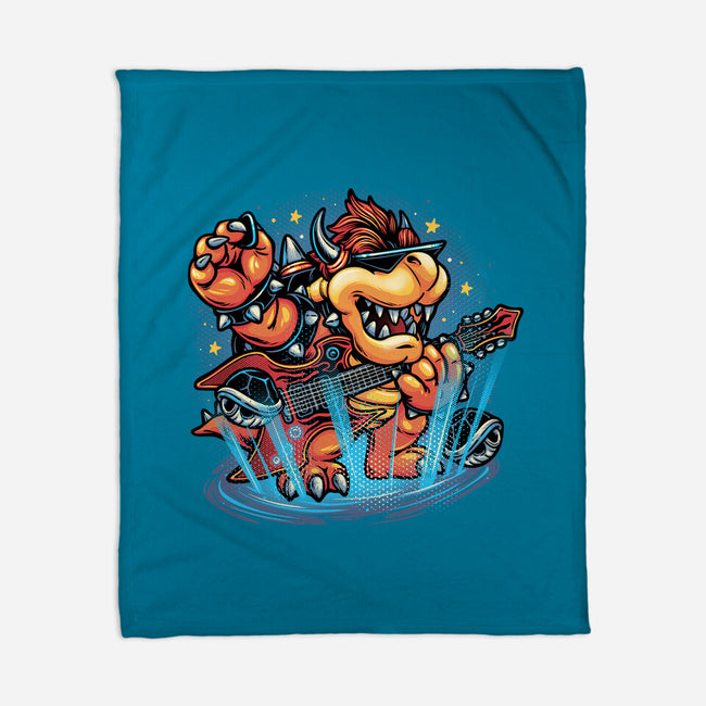 Rock The Mushroom Kingdom-None-Fleece-Blanket-glitchygorilla