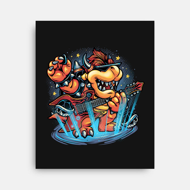 Rock The Mushroom Kingdom-None-Stretched-Canvas-glitchygorilla