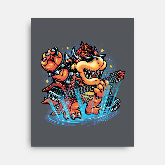 Rock The Mushroom Kingdom-None-Stretched-Canvas-glitchygorilla