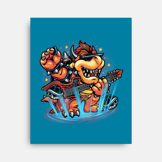Rock The Mushroom Kingdom-None-Stretched-Canvas-glitchygorilla