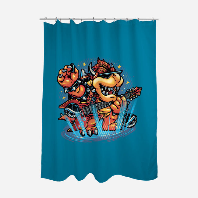 Rock The Mushroom Kingdom-None-Polyester-Shower Curtain-glitchygorilla