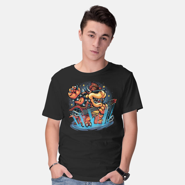Rock The Mushroom Kingdom-Mens-Basic-Tee-glitchygorilla