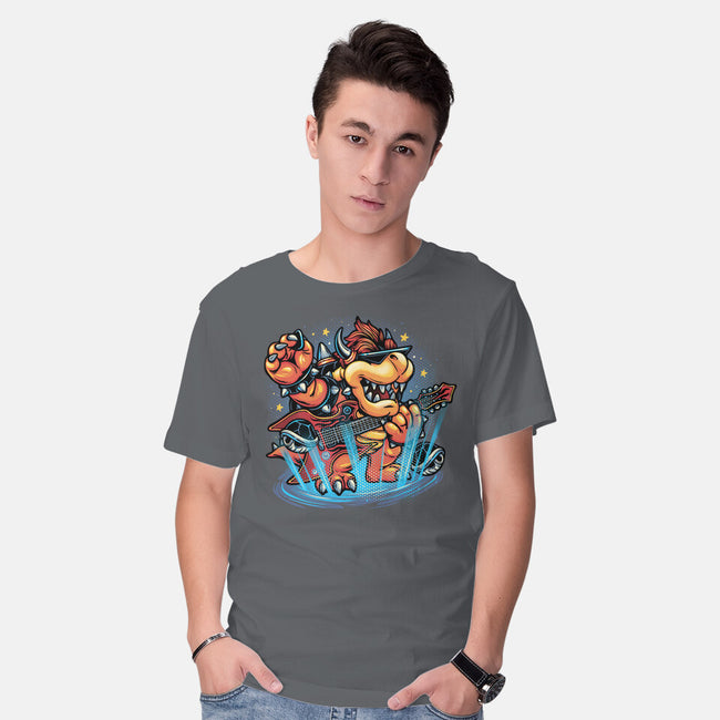 Rock The Mushroom Kingdom-Mens-Basic-Tee-glitchygorilla