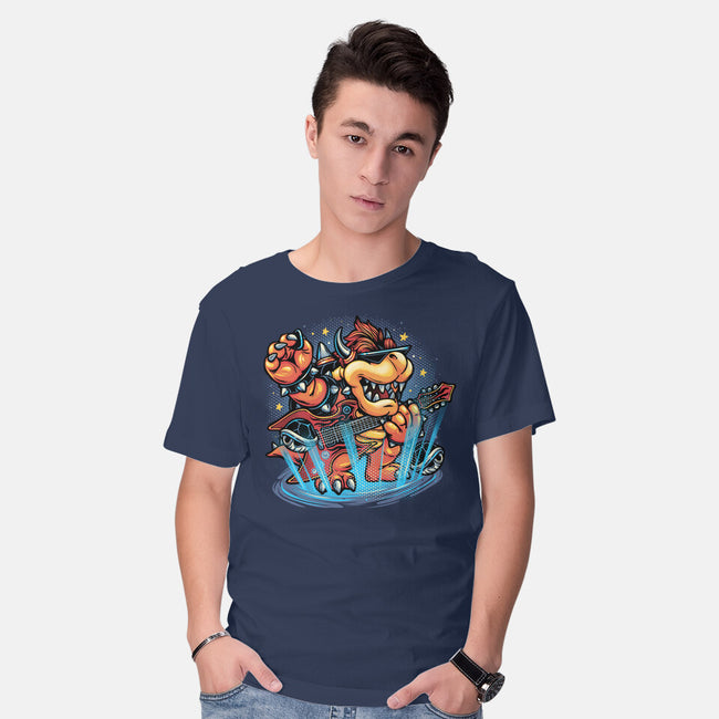 Rock The Mushroom Kingdom-Mens-Basic-Tee-glitchygorilla