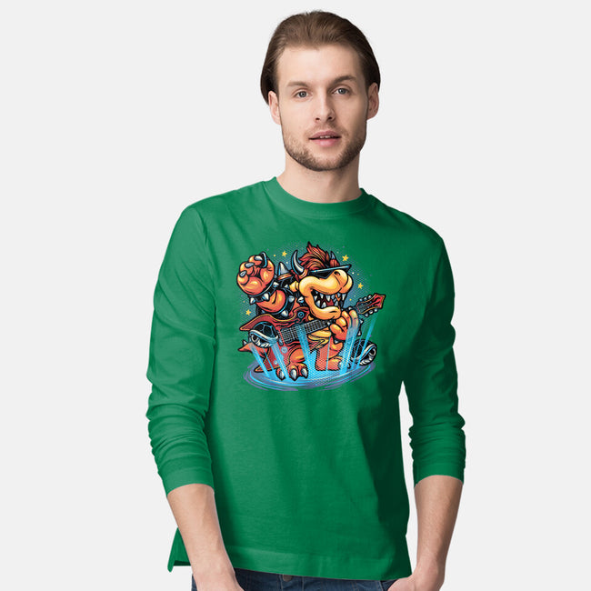 Rock The Mushroom Kingdom-Mens-Long Sleeved-Tee-glitchygorilla