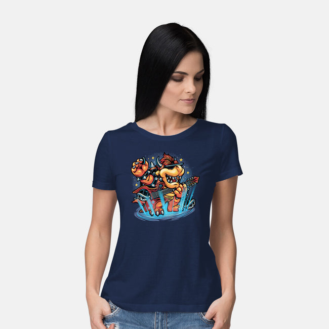 Rock The Mushroom Kingdom-Womens-Basic-Tee-glitchygorilla
