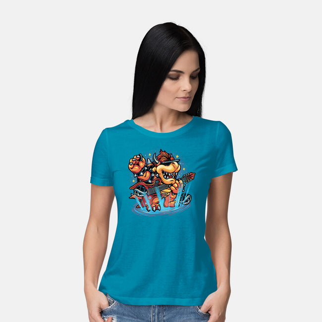 Rock The Mushroom Kingdom-Womens-Basic-Tee-glitchygorilla