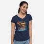 Rock The Mushroom Kingdom-Womens-V-Neck-Tee-glitchygorilla