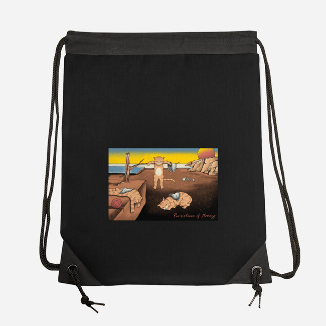 Purrsistence Of Memory-None-Drawstring-Bag-vp021