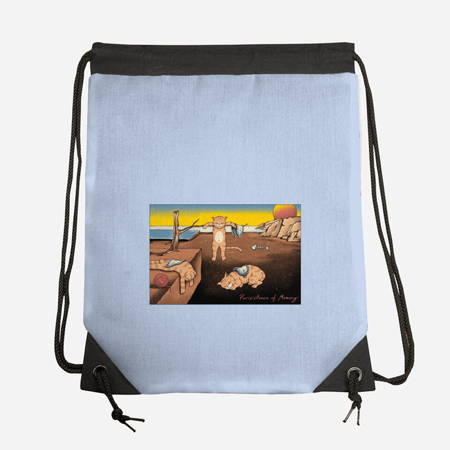 Purrsistence Of Memory-None-Drawstring-Bag-vp021