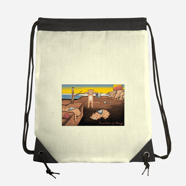 Purrsistence Of Memory-None-Drawstring-Bag-vp021
