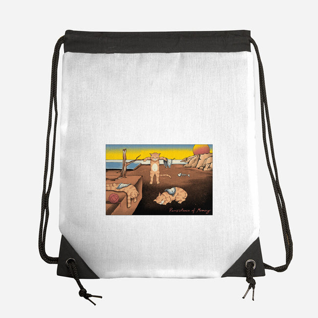 Purrsistence Of Memory-None-Drawstring-Bag-vp021