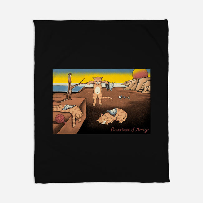 Purrsistence Of Memory-None-Fleece-Blanket-vp021