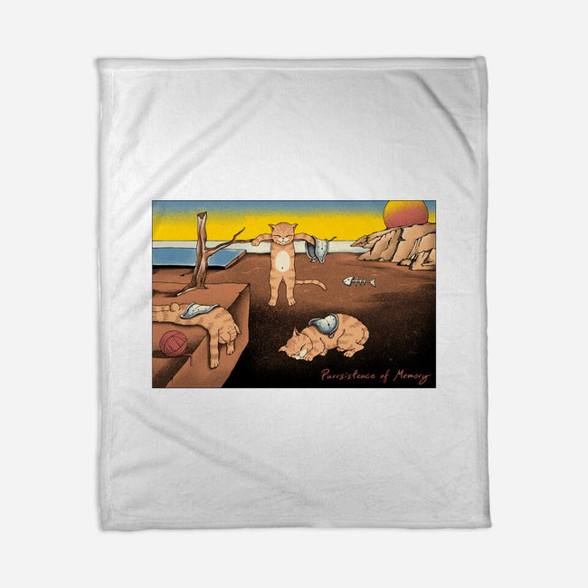 Purrsistence Of Memory-None-Fleece-Blanket-vp021