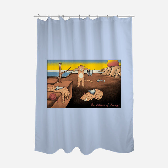 Purrsistence Of Memory-None-Polyester-Shower Curtain-vp021
