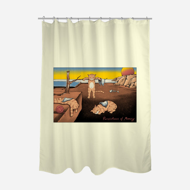 Purrsistence Of Memory-None-Polyester-Shower Curtain-vp021