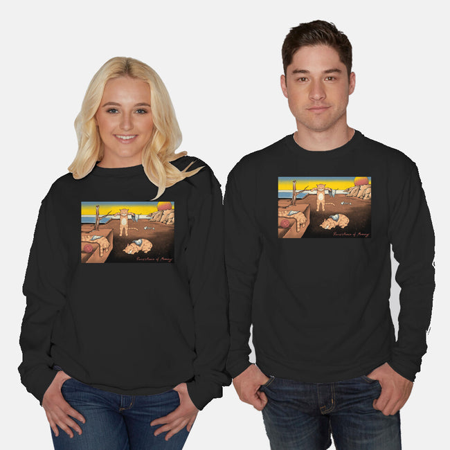 Purrsistence Of Memory-Unisex-Crew Neck-Sweatshirt-vp021