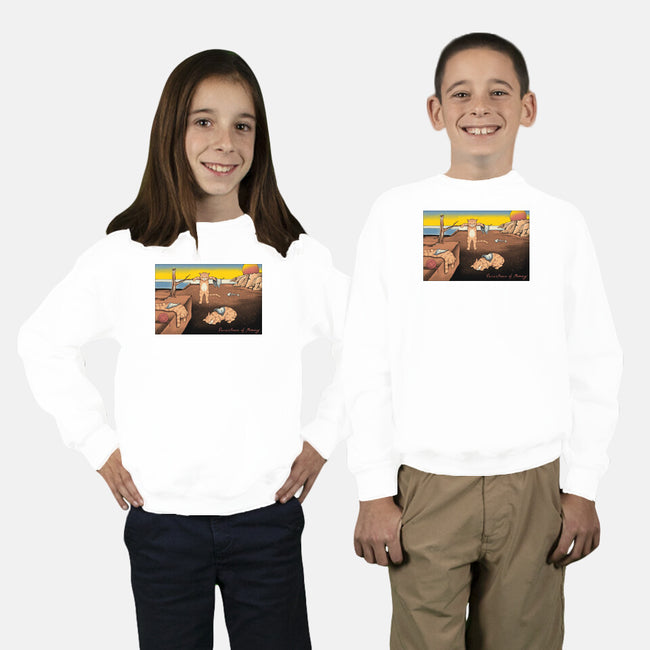 Purrsistence Of Memory-Youth-Crew Neck-Sweatshirt-vp021