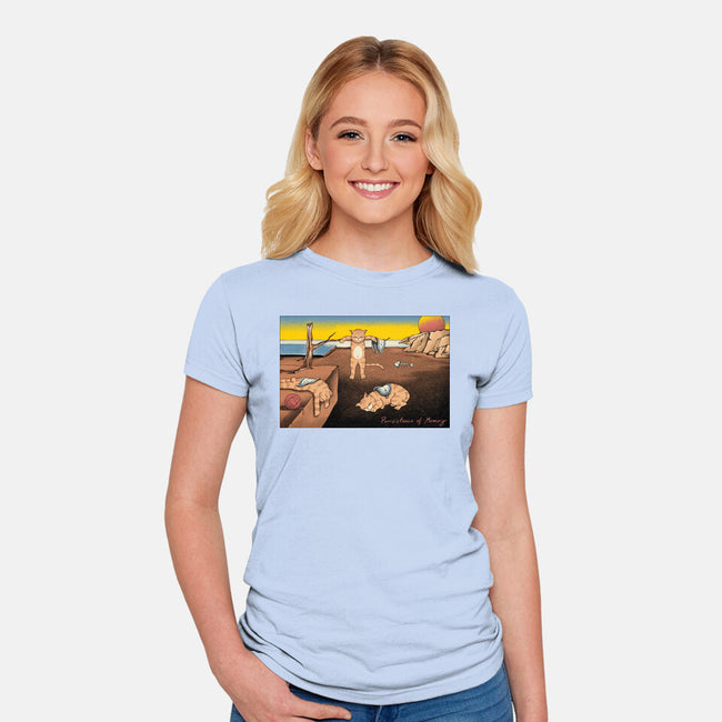 Purrsistence Of Memory-Womens-Fitted-Tee-vp021