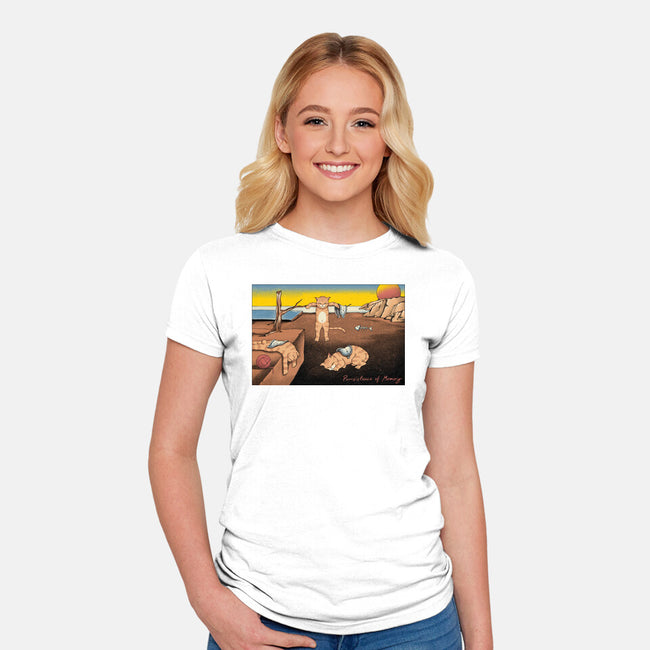 Purrsistence Of Memory-Womens-Fitted-Tee-vp021
