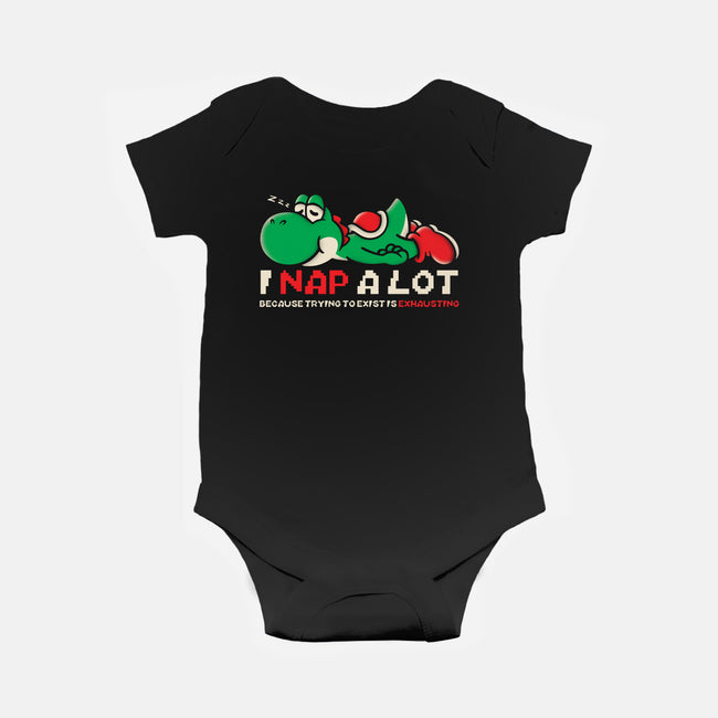 Existing Is Exhausting-Baby-Basic-Onesie-turborat14