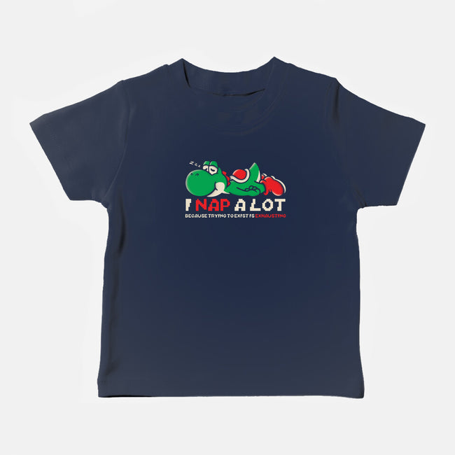 Existing Is Exhausting-Baby-Basic-Tee-turborat14