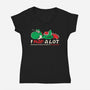 Existing Is Exhausting-Womens-V-Neck-Tee-turborat14