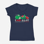 Existing Is Exhausting-Womens-V-Neck-Tee-turborat14