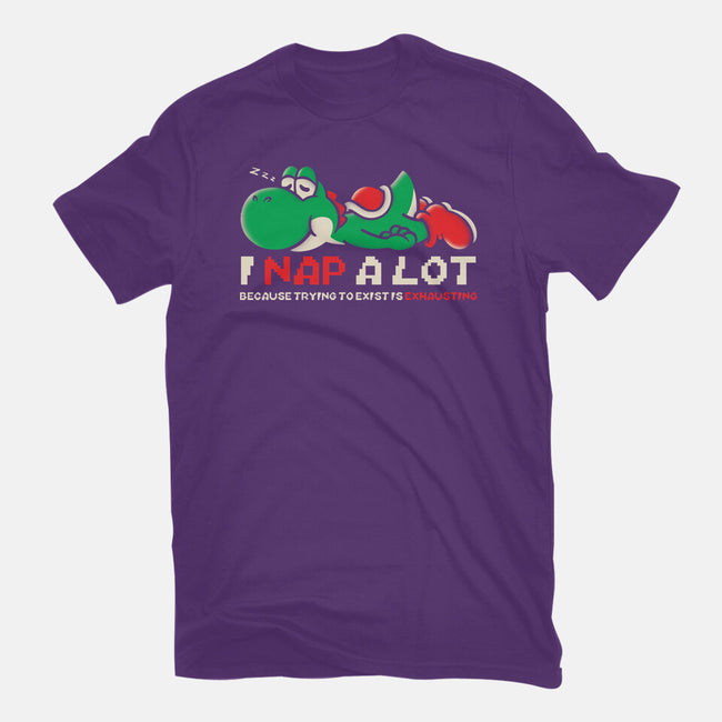Existing Is Exhausting-Womens-Fitted-Tee-turborat14